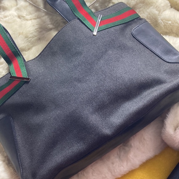FIRM🔥Authentic Gucci Web Sherryline Shoulderbag - Picture 2 of 12